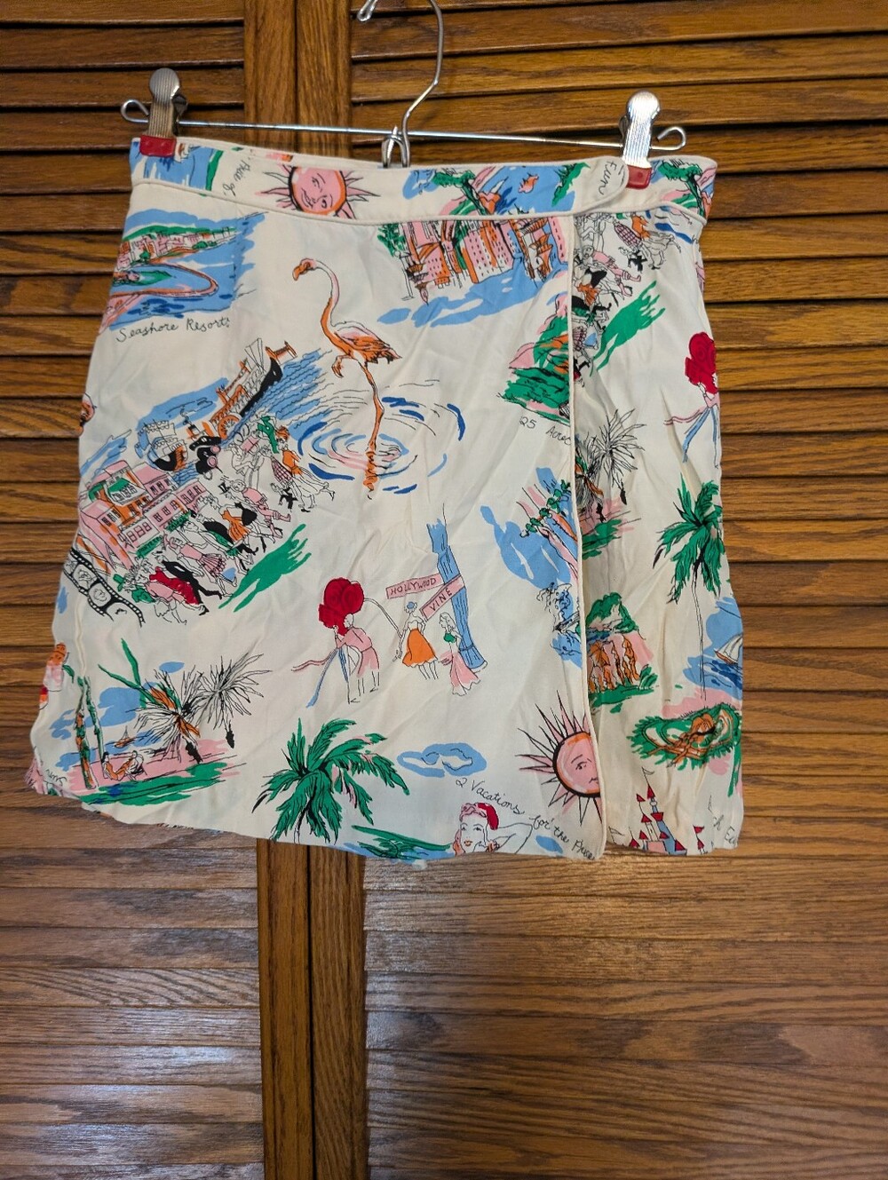 Limited America Ladies Retro Look Graphic Skort‎ Hawaiian Size 6